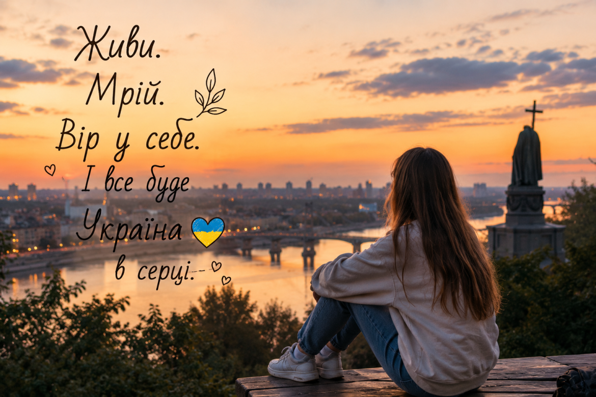 Дівчина і цитата для інстаграм