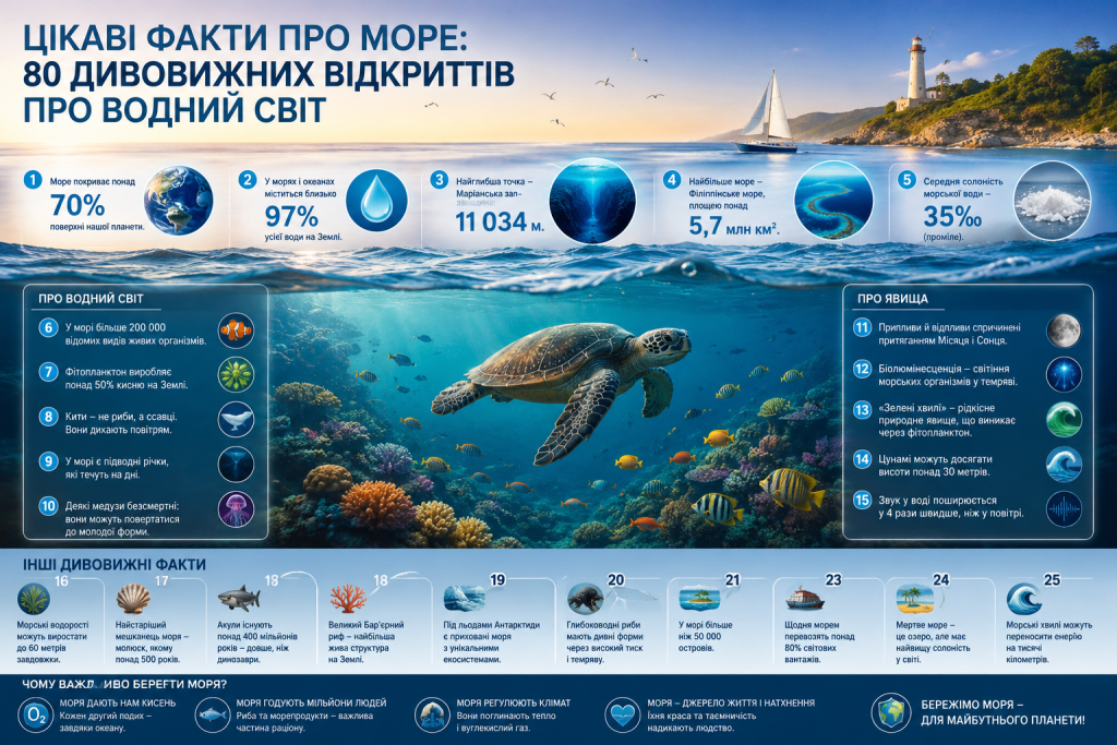 Яскравий захід сонця над морем із хвилями, що накочуються на піщаний берег, та барвистим небом